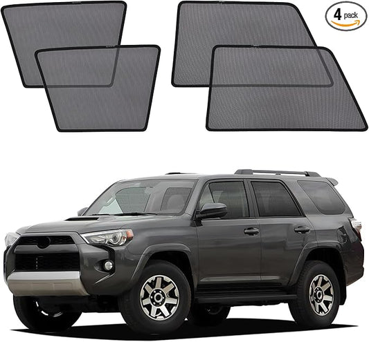 XCBYT Car Window Shades for 2011-2023 4Runner Sun Shade for Car Baby Side Window with Breathable Mesh Blocking 99% UV Glare and Privacy Protection Safe Driving for Napping, Camping, Dressing (4 PCS)