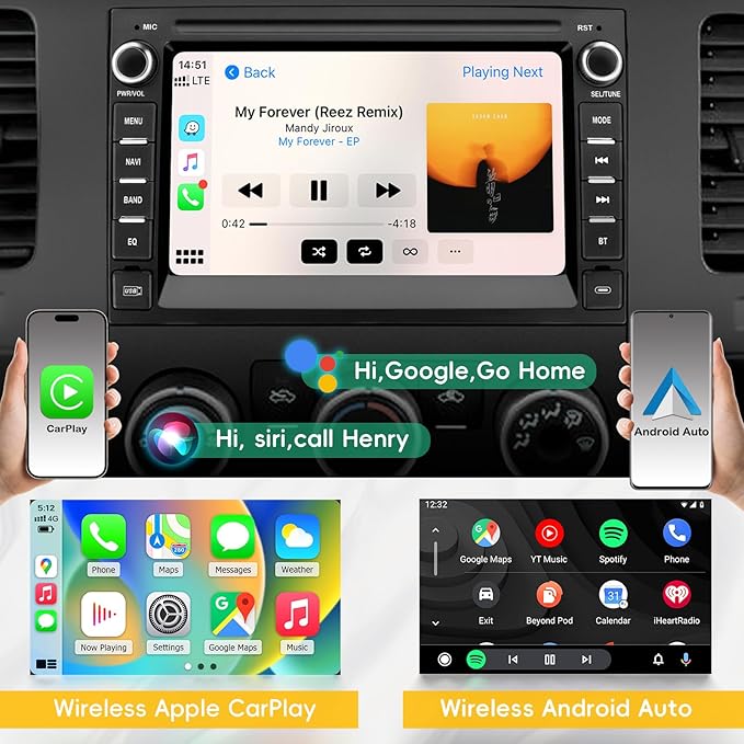 Car Radio Stereo for Chevy Silverado 2007-2014 Tahoe GMC Sierra Yukon,2+64G Android 13 Touch Screen Head Unit with CarPlay Android Auto Bluetooth GPS Navigation Backup Camera