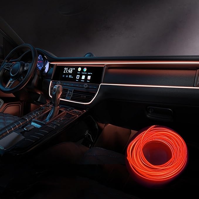 Car Interior Lights for Corvette C5 C6 C7 C8 V8 LED Car Interior Atmosphere Lamp Car Ambient Lighting Kits,Red