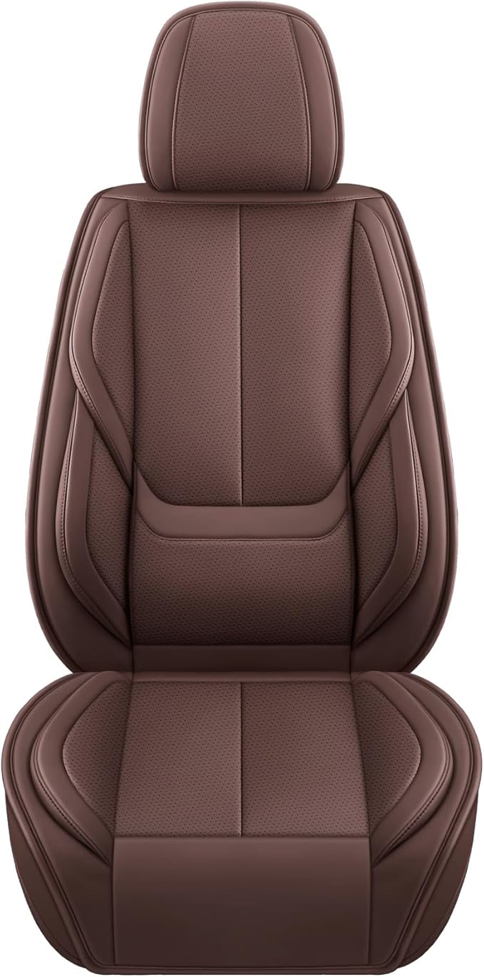 Seat Covers, Car Seat Covers Front Seats, Car Seat Cover, Car Seat Protector Waterproof, Car Seat Cushion Nappa Leather, Brwon Seat Covers Carseat Cover Universal Fit for Most Cars