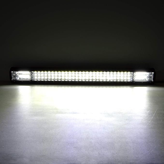 AUXTINGS 28 inch 396W LED Light Bar Triple Row Spot Flood Combo Beam Off Road Lights Waterproof Work Light with Wiring Harness for Jeep Trucks SUV ATV UTV Boat Lights, 12V 24V