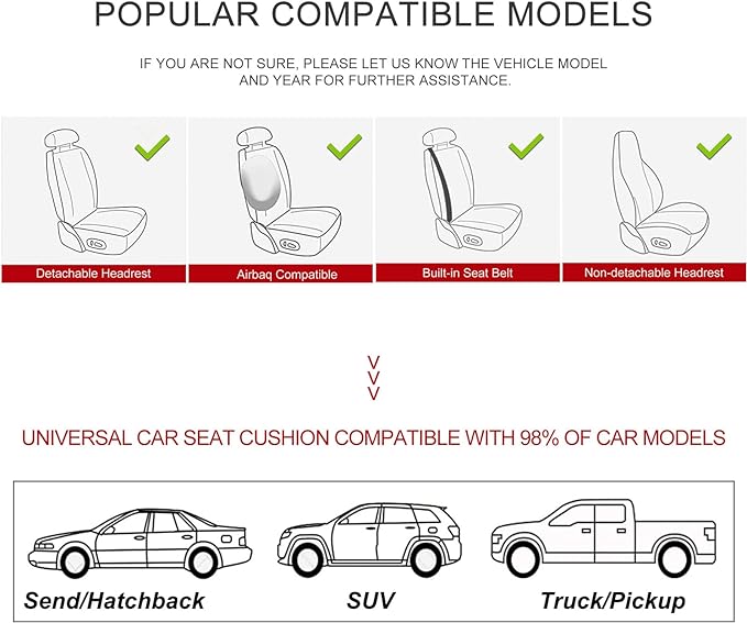 Car Seat Cover for Luxury & Comfort - PU Leather, Anti-Slip, Full Wrap Protection with Storage Pocket for Bottom Cushion - Universal Fit for 95% of Vehicles (Black,1 Piece)