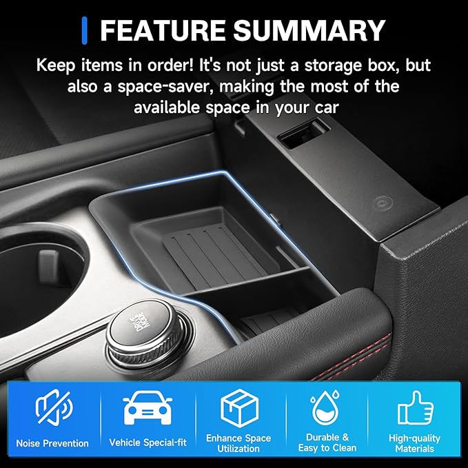 SXCY for 2025 2026 Ford Explorer Center Console Organizer Tray for 2025 2026 Ford Explorer Accessories Front Center Console Tray 2025 2026 Explorer Armrest Front Console Organizer Tray