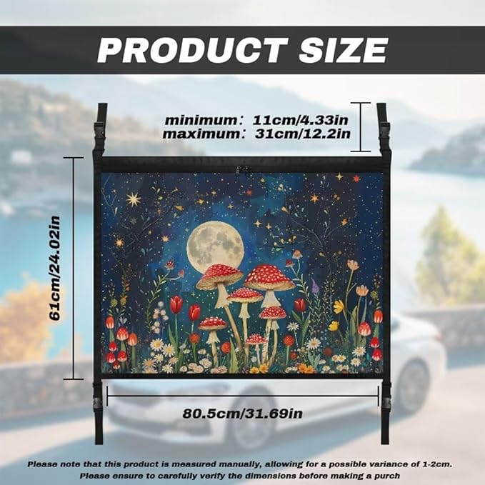 Mushroom Moon Car Roof Storage Bag Car Seat Organizer Roof Storage All Car Storage Organizers Large Capacity Storage for Small Items