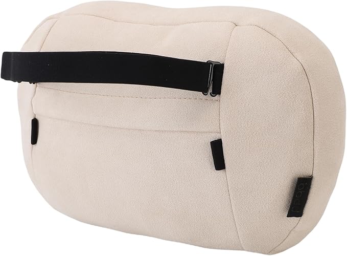 Yosoo Health Gear Car Neck Rest Cushion Headrest Pillow Lumbar Support Pillow 2 in 1 Ergonomic Pebbles Shaped Cotton Removable Soft Back Cushion for Office Chair Car Seat