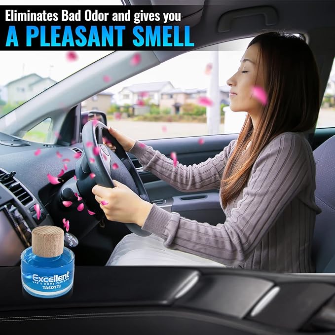 Tasotti Excellent Car Perfume Air Freshener, Luxury Car Air fresheners and Car Odor Eliminator, Long Lasting Scent Up to 75 Days (Ice Aqua)
