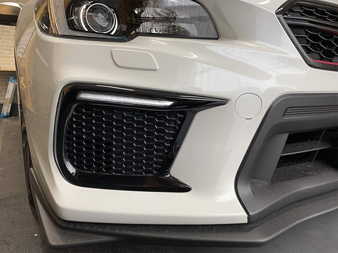 iJDMTOY White/Amber Dynamic Sequential Flash Switchback LED Daytime Running Lights Non-Fog Version Bezels Compatible with 2018-2021 Subaru WRX/WRX STI