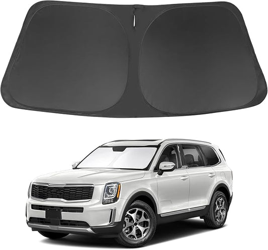 Windshield Sun Shade Fit for 2020 2021 2022 2023 2024 2025 Kia Telluride Accessories Sunshade Shield Blocker Fodable Sun Visor Protector
