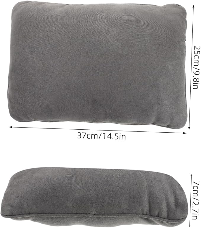 Car Seat Cushion Lumbar Support Pillow Ergonomic Back Support for Pain Relief Soft PP Cotton Cushion for Car and Office Chairs Grey