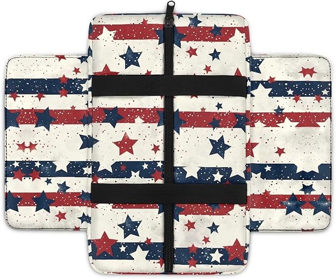 Armrest Cover for Car, American Stripes Center Console Pad Cars Interior Accessories for Women Men, Console Protector Fit Most Auto Vehicle, SUV, Truck Arm Rest Box