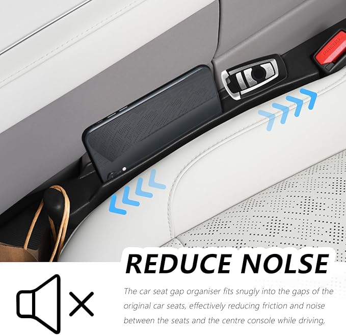 3 in 1 Car Seat Gap Filler Organizer,2PCS Multifunctional Car Seat Gap Plug with Storage Slot & Hook Function,Anti-Drop Cars Gaps Seats Filler Cars Clutter Catcher for SUVs Trucks