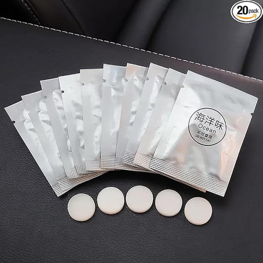 20 Pack Car Air Freshener Refills, Car Air Vent Clip Freshener Replacement Pads, Solid Fragrance Scent Refill Tablets (Lavender/Osmanthus/Lemon/Cologne/Jasmine/Ocean/Peach)