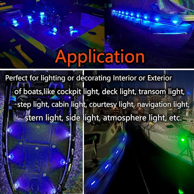 20 Pcs Rock Lights Blue Strip Lights Wheel Fender Well Underglow Led Lights for Cars Exterior Side Marker for Truck Golf Cart Wrangler RV RV SUV Offroad