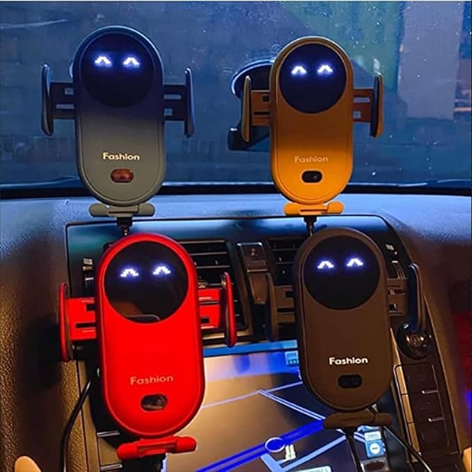 Smart Car Wireless Charger Phone Holder, Fashion Car Charger, Smart Sensor Car Wireless Charger, Automatic PhoneHolder forCar, for All Phone (Blue)