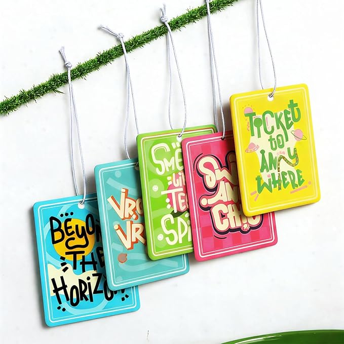 6 Pack Car Air Freshener Hanging Cute Car Accessories For Women Automotive Air Fresheners Stay Cool Car Accessories for Teen Girls Ocean Scent Small Gifts for New Car Owner Teen