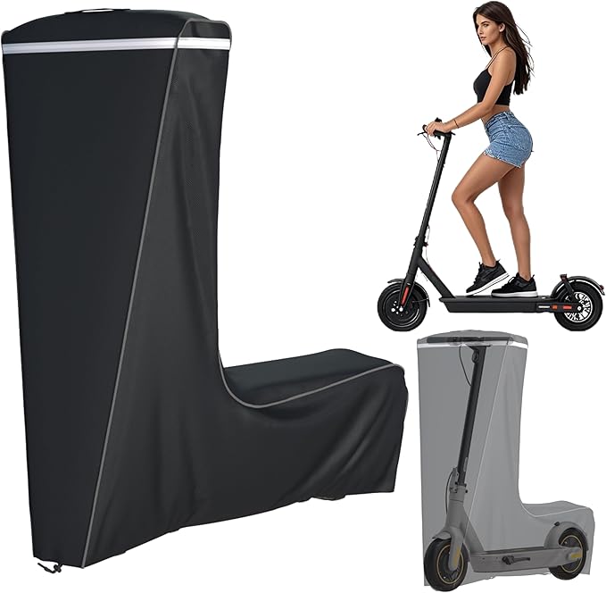 Universal Electric Scooter Cover, Outdoor Waterproof and Dustproof Scooter Covers, Adults/Kids Electric Scooter Storage cover, L54xW28xH52 Inch, Suitable for 300W to 2000W Electric Scooters, Black