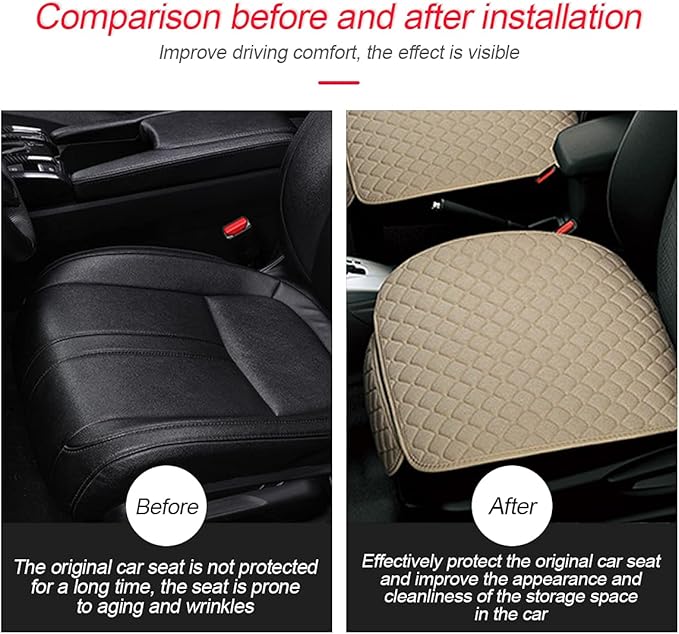 Moly Magnolia Car Seat Cover/Protector, Car Seat Cushion, Breathable, Comfort, Universal for Most Vehicles, Automotive Interior Seat Protector, Car Seat Cover for Men and Women (Beige)