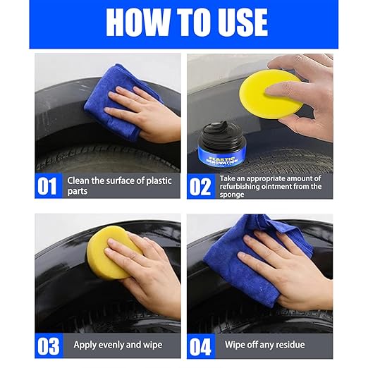 Trim Restorer - Car Scratch Repair Paste | Dashboard Restorer | 50g Automotive Detailing Supplies Cleaner Paste for Coating Long Lasting Metal Plating Parts Minor Scratch Repair Vehicles Headlights