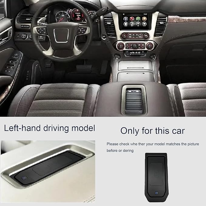 for GMC Yukon Chevrolet Tahoe Suburban 2014-2021 Wireless Charger QI Phone Fast Charging Panel Car Accessories