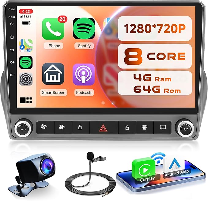 8Core 4G+64G Android 15 Car Radio for Chevrolet Chevy Camaro 2008-2015, Rimoody Car Stereo Wireless Carplay Android Auto GPS 5G-WiFi 9 Inch Touchscreen Bluetooth 5.0 DSP-36 59-UI Themes Backup Camera
