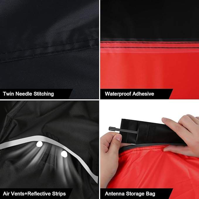 Waterproof Motorcycle Cover Replace for Indian Roadmaster/Pursuit, 420D Oxford Cloth Customized Motorcycle Cover for Snow Rain Dust Protection