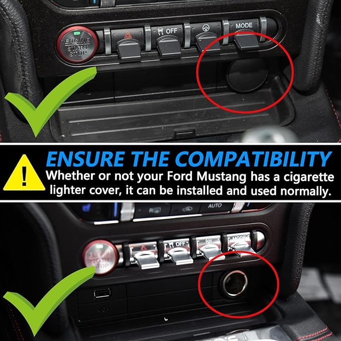 Wireless Car Charger for Ford Mustang 2022 2021 2020 2019 2018 2017 2016 2015, 15W Qi Fast Charging Phone Charger Pad with QC3.0 USB Port for iPhone Galaxy, Gift for Ford Mustang Owners