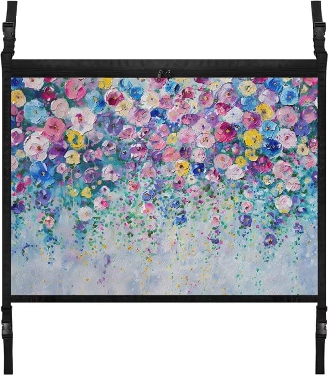 Colorful Flower Car Roof Storage Bag Car Organizer for Car Seat Premium Car Seat Organizer One Size Car Travel Accessories Suitable for Cars, SUVs