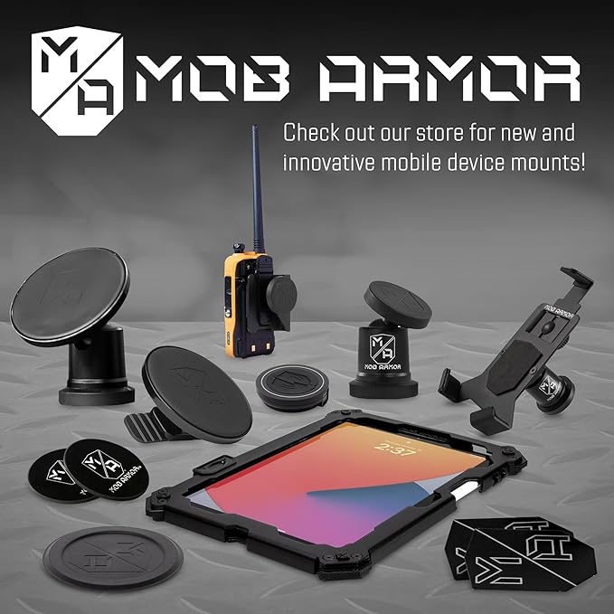 Mob Armor MobNetic Maxx MS - MagSafe Compatible Car Phone Mount w/ 90º Tilt, 360º Rotation & Durable Aluminum Build, Magnetic Holder for iPhone & Android Devices, USA Assembled - Purple Chrome