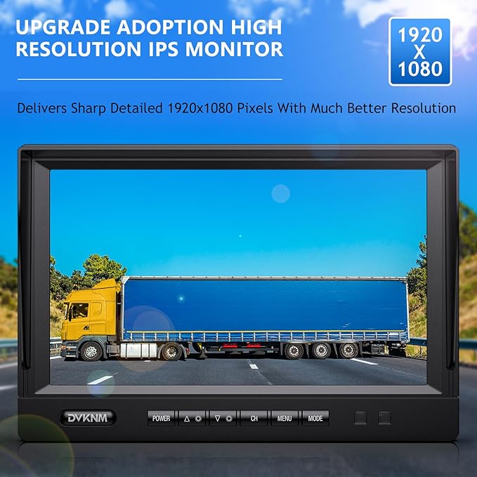 Ultimate 9" AHD IPS Monitor 1080P HD DVR Recording Dual Split Backup Camera Complete Kit for Car Truck RV IP69 Waterproof Camera Sharp Rear View Split Image Included 32G SD Card Easy DIY Install