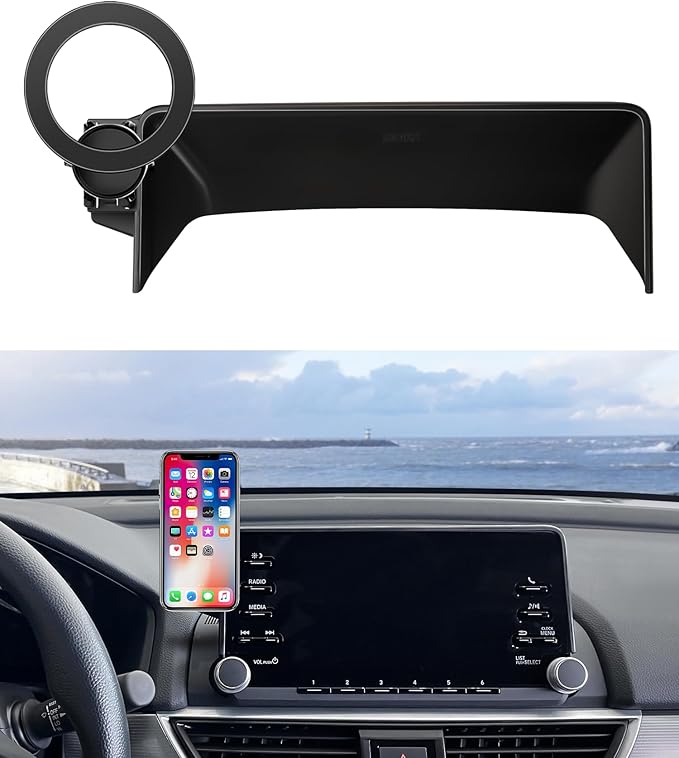MaserWeller Car Phone Holder for Honda Accord 2018-2022 Accessories 8-Inch Screen Fixed Clip, 360° Rotation Phone Mount Compatible with MagSafe, Cell Phone Holder That Does Not Affect Air Vent