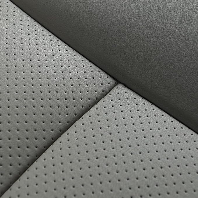 1 Pack Car Interior Luxury PU Leather Bench Seat Protector Rear Car Seat Cover Rear Seat Bottom Cover Fits 90% of car - for Seat Bottom Only(Dark Grey- Rear seat)