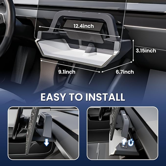 for Model Y Juniper Under Screen Storage Organizer 2025-2026 Upgrade, Model 3 Highland Center Console Organizer Tray 2024-2026 for Tesla Model Y Juniper Accessories, White