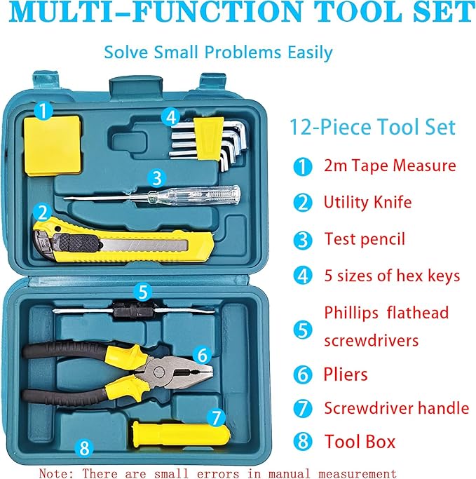 Emergency Roadside Kit for Car,Emergency Kits for Vehicles,Jumper Cables headlamps car Glasses Holder,Roadside Emergency Kit Women Men