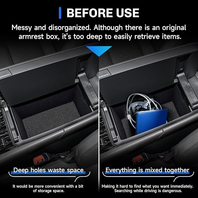 SXCY [Double-layer for 2023-2025 2026 Lexus RX350 Center Console Organizer 2024 2025 2026 RX350 RX Hybrid RX 350h/ RX 500h Accessories [Soft Silicone] Center Console Tray Middle Console Organizer