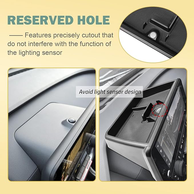 3PCS Center Console Organizer Set Compatible with 2024 2025 2026 Toyota Grand Highlander Accessories — Dashboard Organizer + Front Console Insert Divider + Armrest Storage Box, ABS Storage Tray