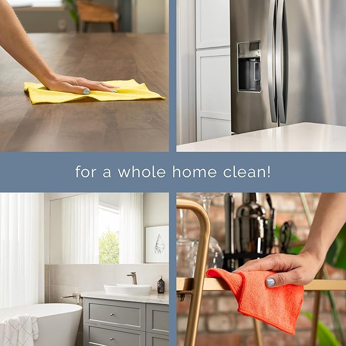 S&T INC. 200 Pack Microfiber Cleaning Cloth, Bulk Towels for Home, Reusable Microfiber Towels for Cars, Cleaning Rags, Assorted, 11.5 Inches x 11.5 Inches, 200 Count