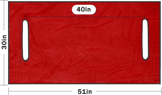 Golf Cart Seat Covers, Breathable Golf Cart Seat Towel Blanket, Keeps Seats Dry & Comfortable in All Weather, Universal 51"x30" for EZGO, Yamaha, Club Car and More 2/4-seats Cart, Red
