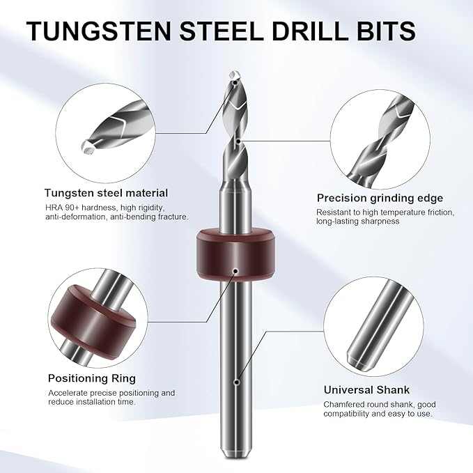 Dual-Bearing Pin Vise Hand Drill Set, 26 Pcs (0.1mm-2.0mm) with Tweezers & Cleaning Brush - Professional Micro Drill Bit Set for Jewelry, Resin, Clay, PCB, Mini Models, Plastic, Crafts(Red)