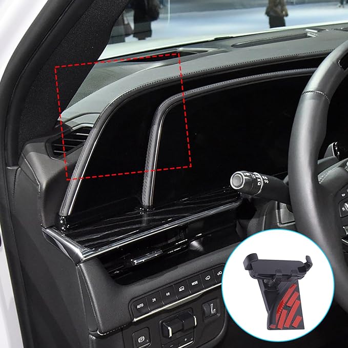 Phone Holder Compatible with Cadillac Escalade 2021-2025,360° Rotation Adjustable Center Console Navigation Screen Cell Phone Holder Fit for Most Smartphones (B)