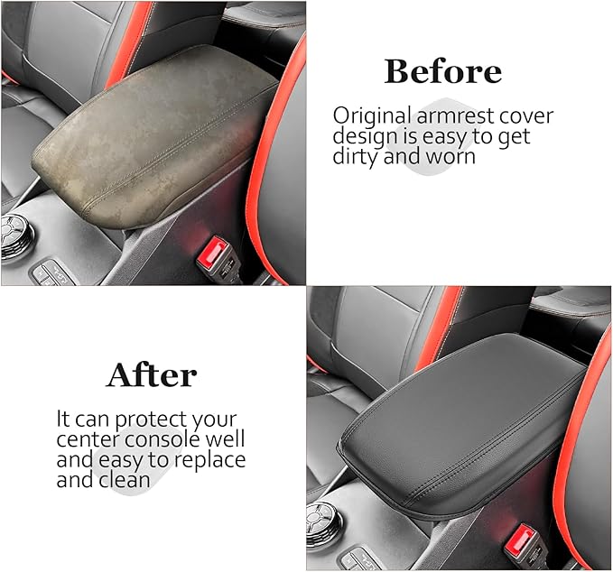 SKTU for 2024 2025 2026 Ford Ranger Armrest Cover for 2024 2025 2026 Ford Ranger Center Console Cover 2024 2025 2026 Ranger (XL/XLT/Lariat/Raptor) Armrest Pad Ford Ranger 2024 2025 2026 Accessories