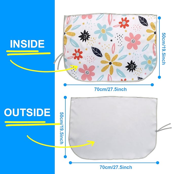Car Window Shades for Side Windows Baby and Kids,Car Back Window Sun Shade Covers,Strong Magnetic Sunshades Curtains for Truck,27.5" x 19.5" (Flower)