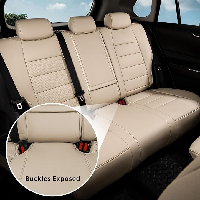 coverdream 2026 Rav4 Seat Covers Custom Fit for 2026 Toyota Rav4 Hybrid (SE,XSE) & PHEV GR Sport SUV,Full Set Luxury Waterproof Leather Car Seat Protector