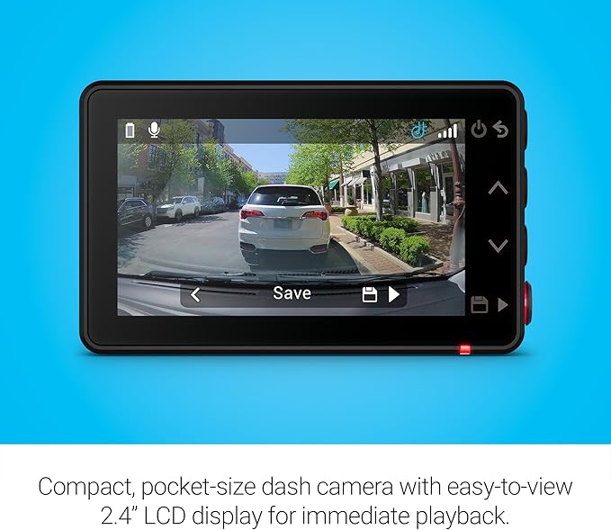 Garmin Dash Cam X210 Compact 1440p HD Camera | 140° FOV, Clarity Polarizer, Voice Control, GPS, 2.4" Display, Automatic Incident Detection Recording | Signature Series 64GB Micro SDXC Card