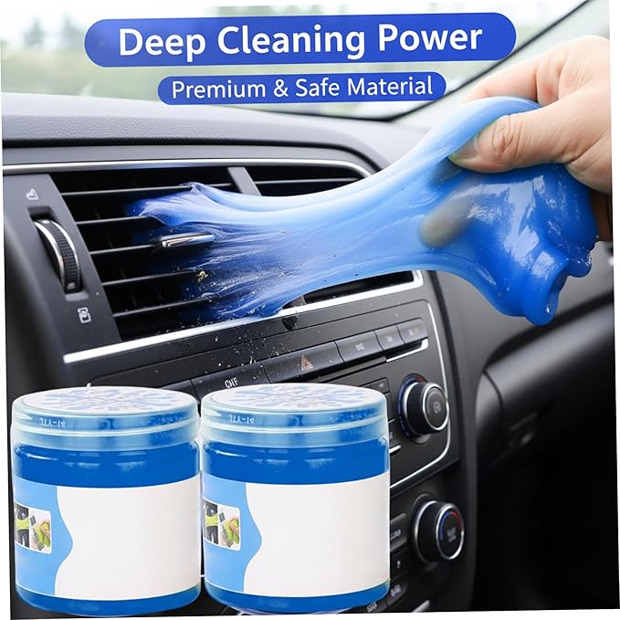 2 Pcs Auto Detailing Gel Car Cleaning Gel for Cleaning Vents Buttons Reusable Putty for Interior Surfaces
