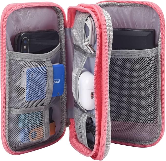 Electronic Organizer Travel USB Cable Accessories Bag/Case,Waterproof for Power Bank,Charging Cords,Chargers,Mouse,Earphones Flash Driver