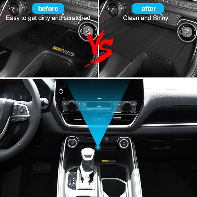 Wireless Charging Anti-Slip Mat Compatible with 2024 2025 Toyota Grand Highlander, Silicone Phone Charging Pad for Center Console, Heat-Resistant Non-Slip Protective Accessory
