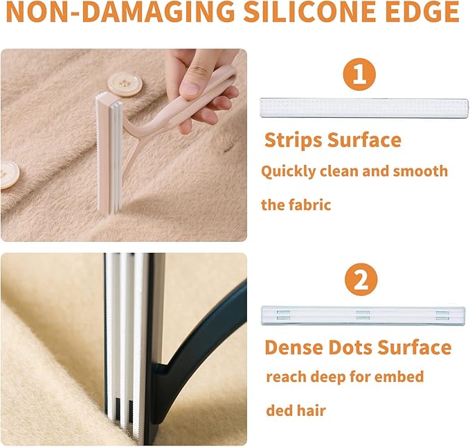 Pet Hair Remover - Special Dog Hair Remover Multi Fabric Edge and Carpet Scraper - Pet Hair Remover for Couch, Furniture Carpet, Car, Clothes & Bedding(3 PCS)