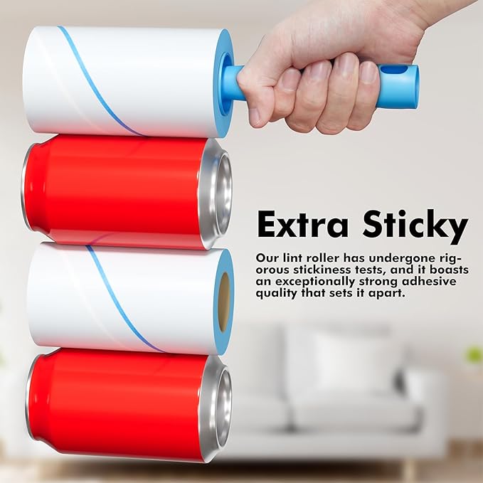 Lint Rollers for Pet Hair Extra Sticky, 1200 Sheets Mega Value Set Lint Rollers for Pet Hair Removal, Dog and Cat Lint Remover for Clothes, Furniture, Carpet