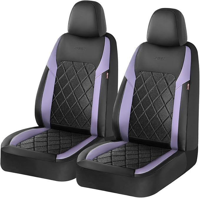 Coverado Car Seat Covers, Front Seat Covers, 2 Front Automotive Seat Cover, Mesh Breathable Seat Protectors, Universal Fit for Most Cars