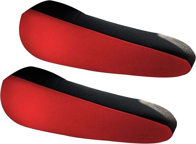 FH Group Flat Cloth Fabric Red Armrest Cover Semi-Universal Fit, One Pair Red